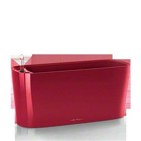 LECHUZA Delta Premium 20 Table Planters All In One Set Scarlet Red High Gloss 15579